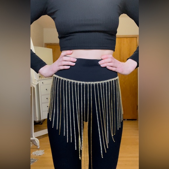 Gold rhinestone skirt - Picture 4 of 10